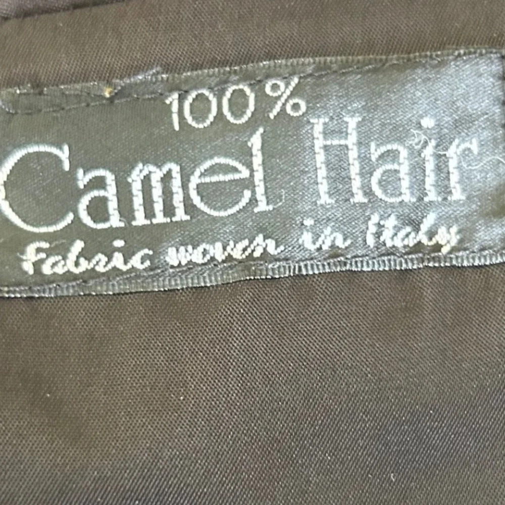 Vintage Gianfranco Ruffini 100% Camel Hair Black Blazer Sport Coat‎ Jacket 44R